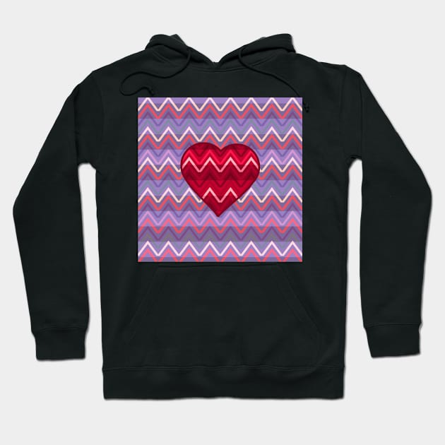 Chevron heart Hoodie by cocodes